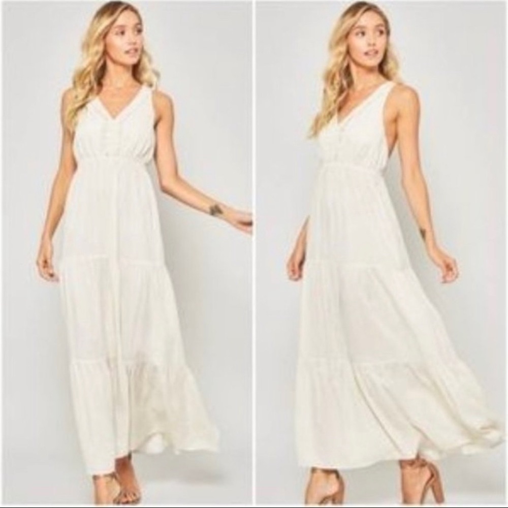 Sexy backless BOHO maxi dress